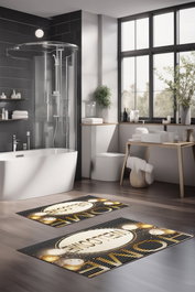 Mijölnir Juego de alfombrillas de baño de 2 piezas Multicolor